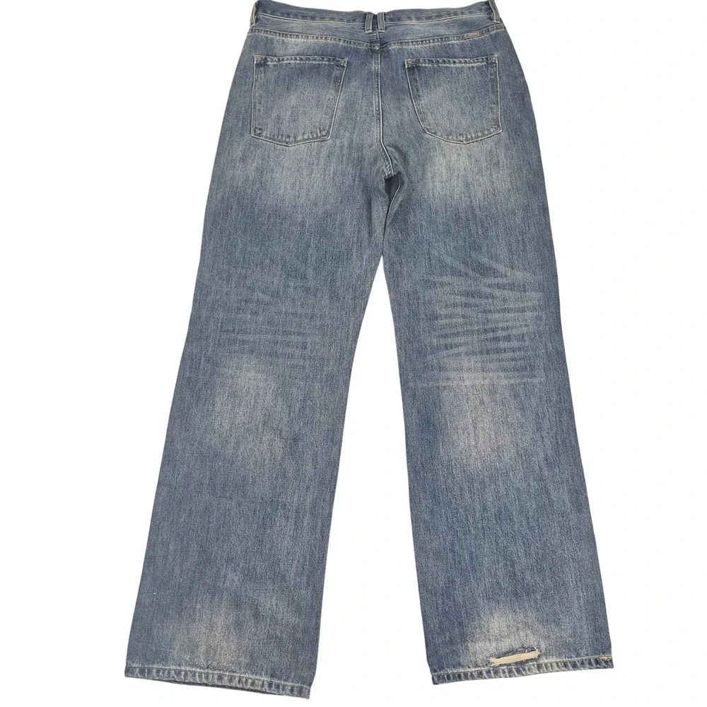 Wide Leg KanCan 15 (36) Women Distressed Jeans High Rise Button KC7373M 40267